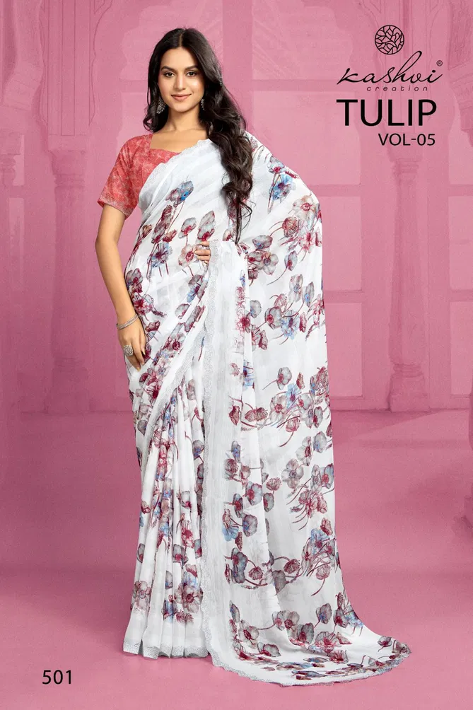 Tulip Vol 5 By Kashvi Rimzim Printed Daily Wear Sarees Orders In India